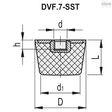 Threaded Hole, DVF.7-60-40-SST-M10-55